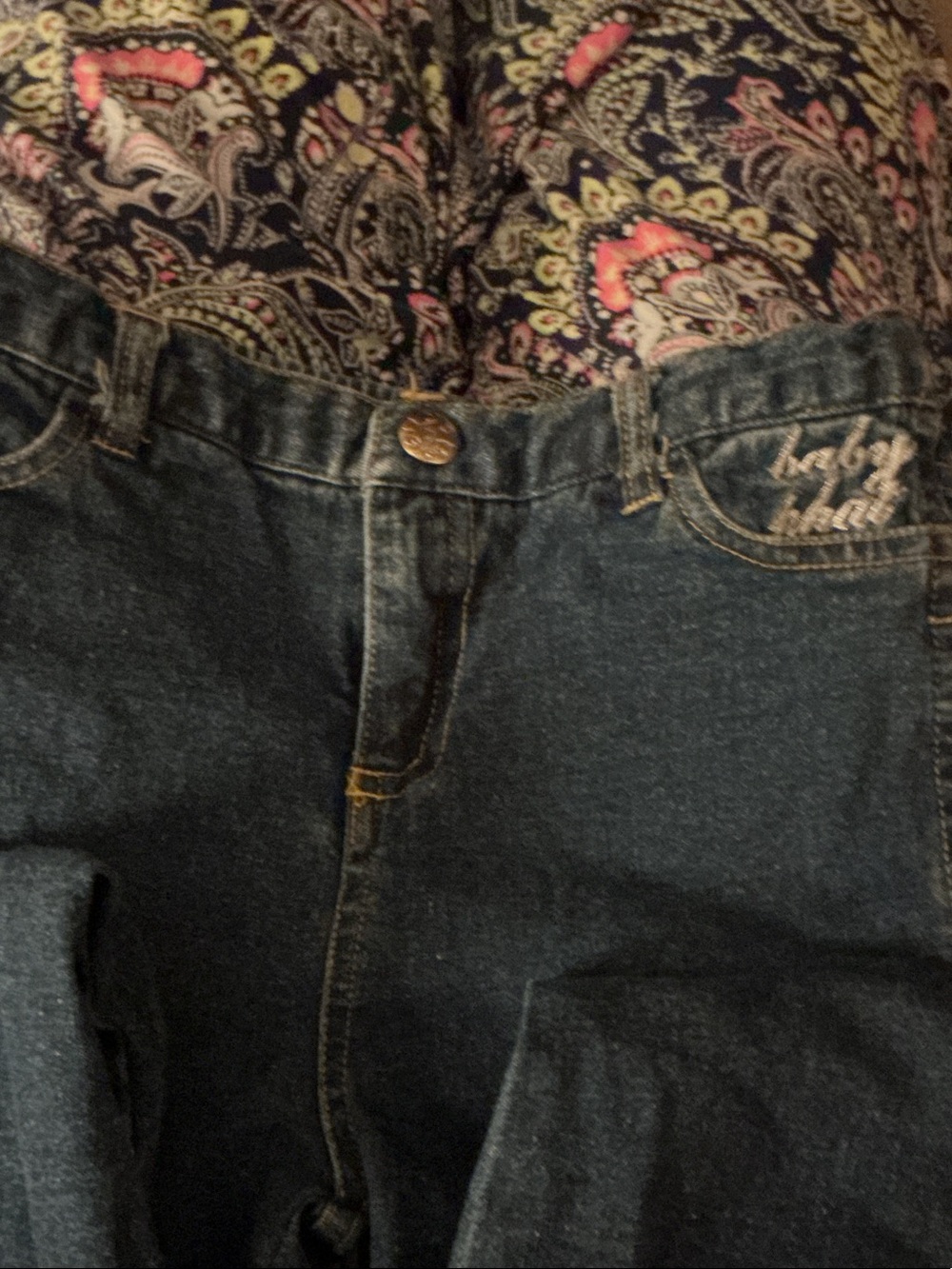 Baby phat dark wash denim